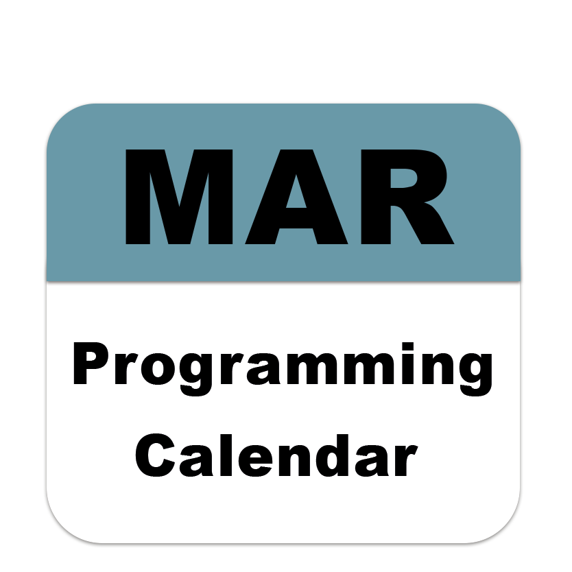 March programming calendar 